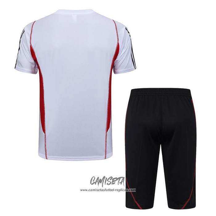 Chandal del Sao Paulo 2023-2024 Manga Corta Blanco - Pantalon Corto